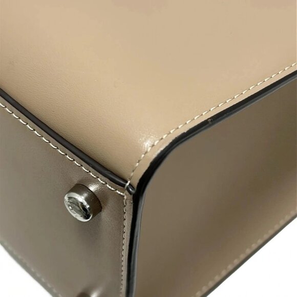 Auth COACH - CR096 Beige Leather Tote Bag - Picture 4 of 8